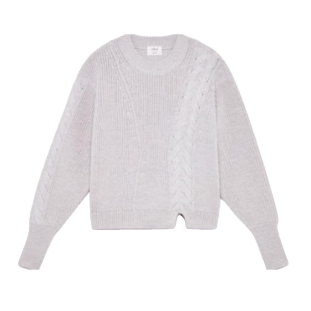 Aritzia Wilfred Merino Wool Grey Minimalist Lonell Sweater Sz CS